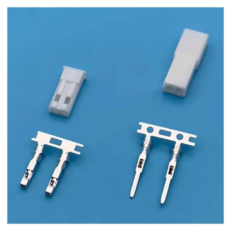 UHNYTRV 2Pin 2,54 mm JST-2P elektrische Steckverbindersätze, anwendbar/LED/Auto/elektronisches Spielzeug usw.(Bianco,200 Sets) von UHNYTRV