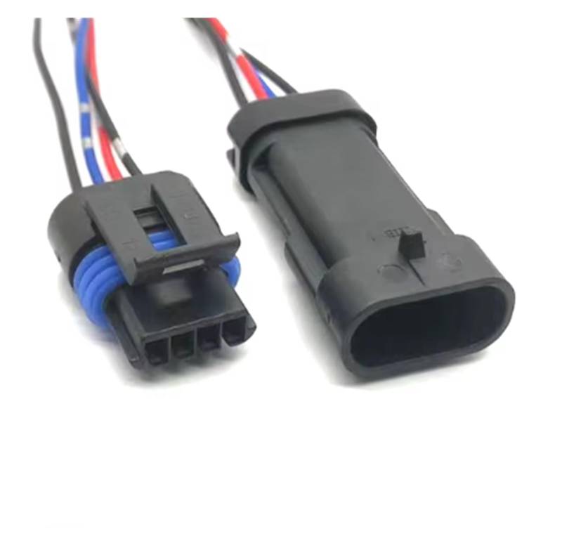 UHNYTRV 4 Pin männlich oder weiblich Auto Ansaugdrucksensor Stecker 1.2L D4F Auto Sauerstoffsensor O2 Anschlüsse 12162190 mit Kabelbaum(4p male female,10 sets) von UHNYTRV