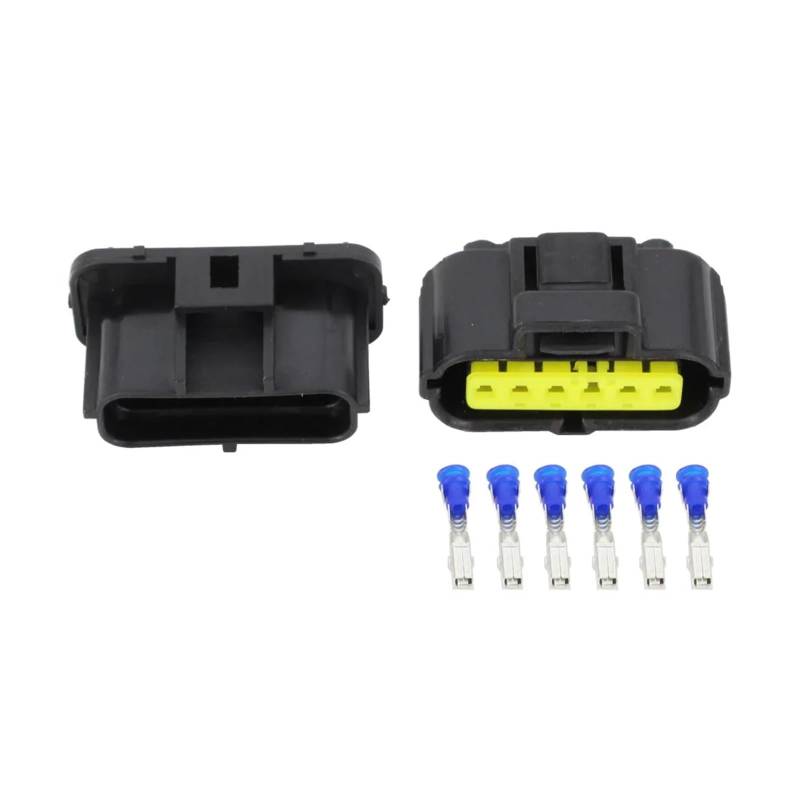 UHNYTRV 6 Pin Clamp Auto Stecker Hitzebeständig Mit Terminal DJ7063Y-1,8-11/21 Automotive Stecker(5 Sets) von UHNYTRV