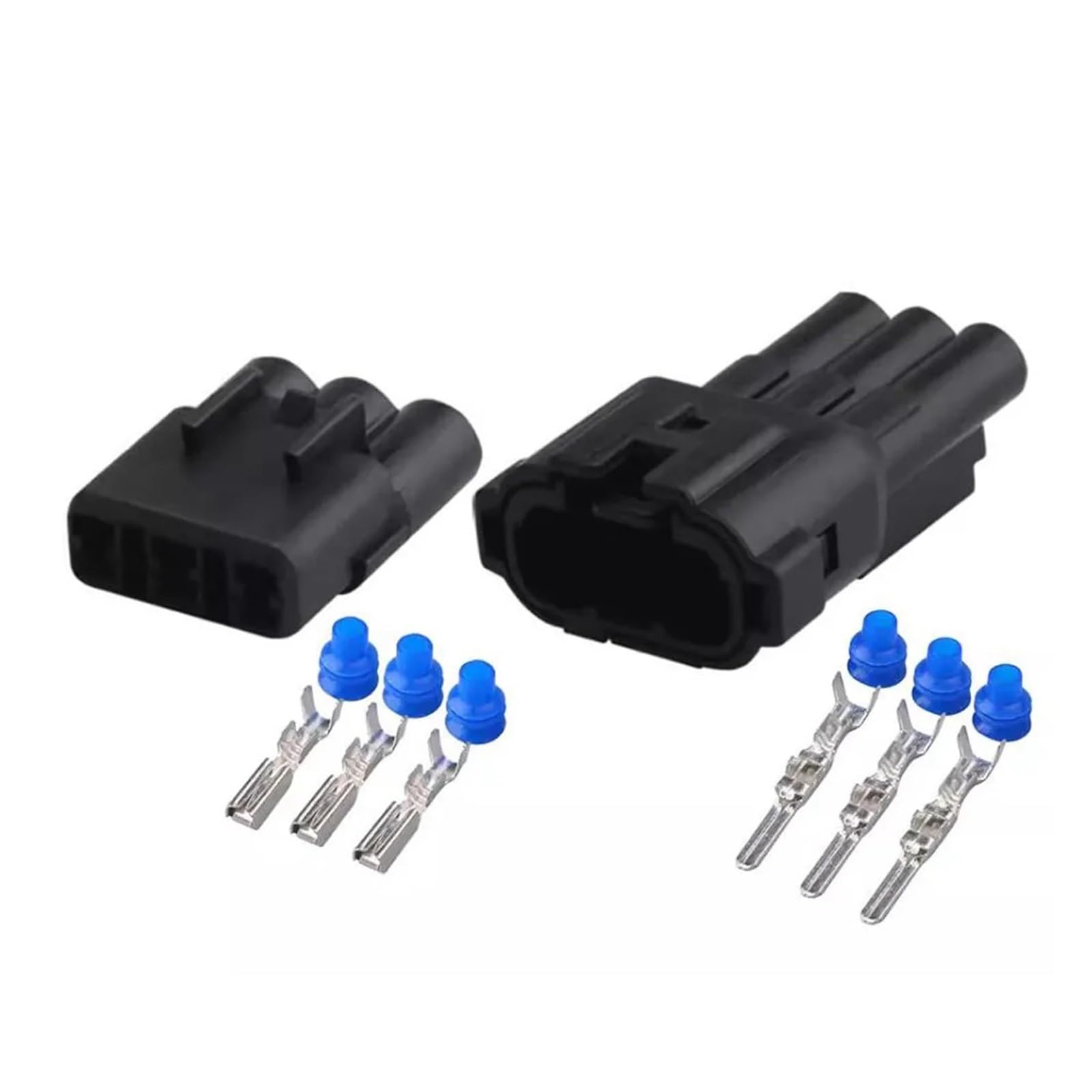 UHNYTRV DJ7034C-2.2 Schwarzer 3-poliger 2,2-mm-Auto-Sauerstoffsensor-Ölpumpen-Stecker(Male Female,10 Sets) von UHNYTRV