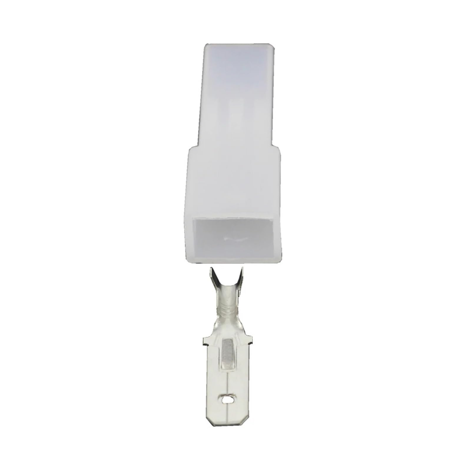 UHNYTRV 1 Pin 6,3 Serie Auto & Motorrad Stecker Weiß Kunststoff Stecker Mit Terminal DJ70121-6,3-11/21 1P Stecker(Male Plug) von UHNYTRV