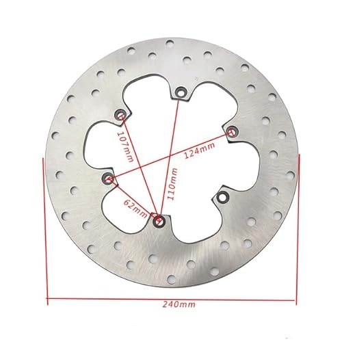 300 mm 240 mm Bremsscheibenrotor, kompatibel mit F650GS F650ST 1993–2007, vorne und hinten, Ersatzteile(Rear Brake Disc) von UHRMZA