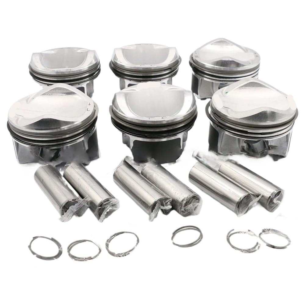 Kolbenringe Set kompatibel mit A4 A5 A6 A7 A8 Q5 Q7 S4 3.0 TFSI 06E107065DM 06E107066DM 06E198151Q 6-teilig von UHSTJW