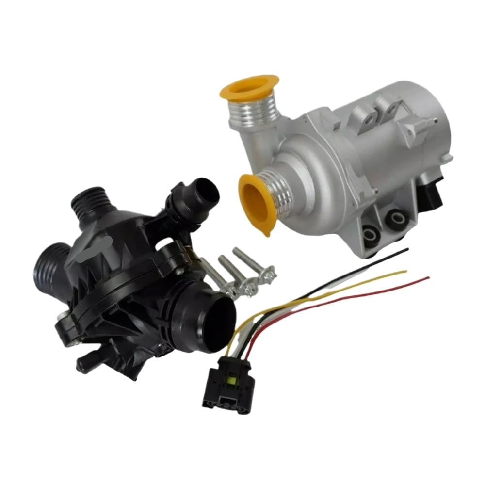 Leistungswasserpumpe mit Thermostat und Schraube für 128i 325i 328i 528i 530i X3, kompatibel mit 11517586925 11510392553 11537549476 von UHSTJW