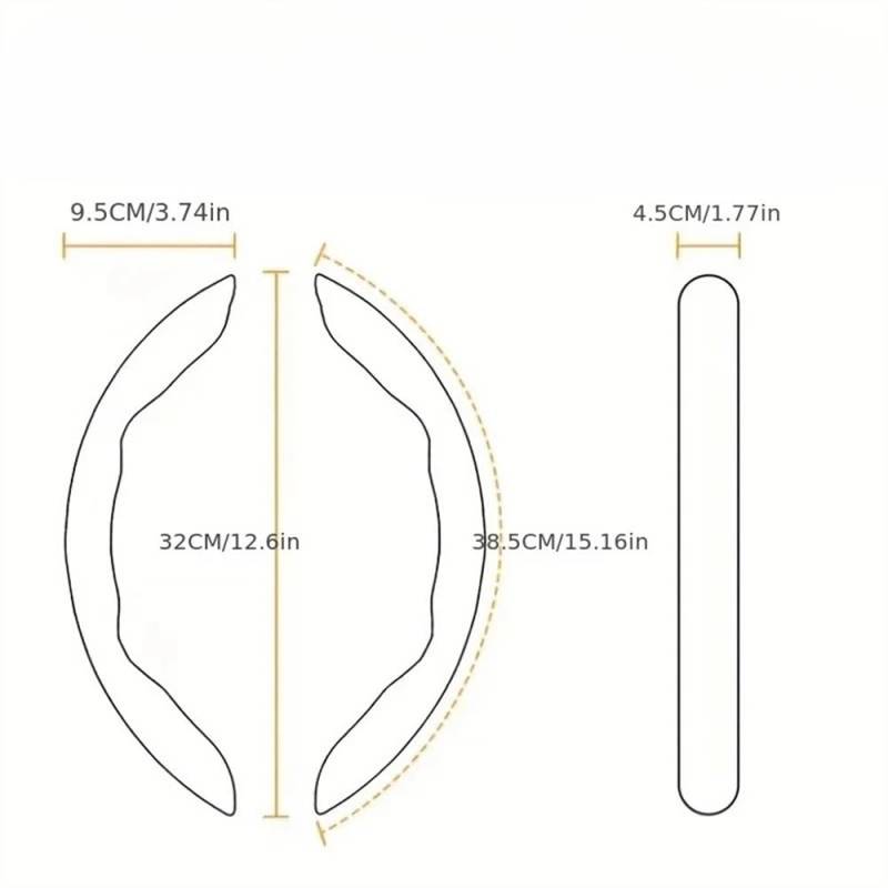 Lenkradabdeckung Auto Lenkradbezug 38cm 15inch Zubehör Auto-Lenkradabdeckung von UIBHGVFG