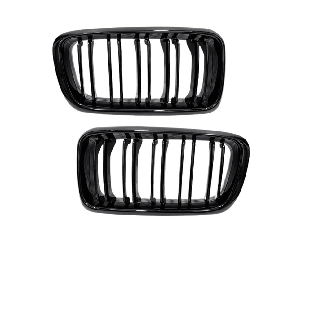 UIBHGVFG Sport Kühlergrill 1 Paar Auto-Grills, Glänzend Schwarz, Vorne, Sportgrill Für 7er E38 1994–2001, Zubehör Für Einzellamellengrill Lamellen Kühlergrill von UIBHGVFG