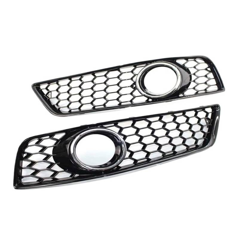 UIBHGVFG Sport Kühlergrill 2 Stücke Auto Nebelscheinwerfer Lampe Grill Abdeckung Frontstoßstangengrill Mesh Honeycomb Hex Für A3 8P 2009-2013 Lamellen Kühlergrill von UIBHGVFG