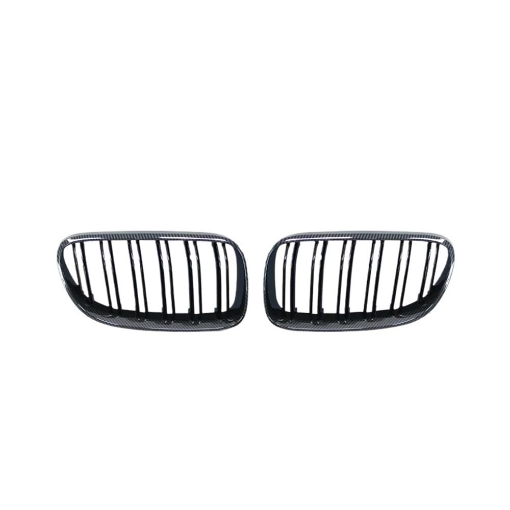 UIBHGVFG Sport Kühlergrill 2 Stücke Auto Stil Schwarz Front Doppel Lamellen Grill Grille FÜR 3 Serie E92 E93 328I 335I Coupe LCI 2010-2013 Lamellen Kühlergrill von UIBHGVFG