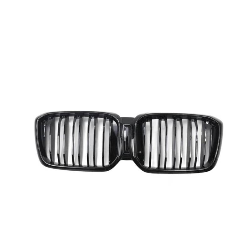 UIBHGVFG Sport Kühlergrill ABS Auto Styling Glanz Schwarz Frontschürze Grills Frontgrill Zubehör FÜR X3 X4 G01 G02 2022 + Lamellen Kühlergrill von UIBHGVFG