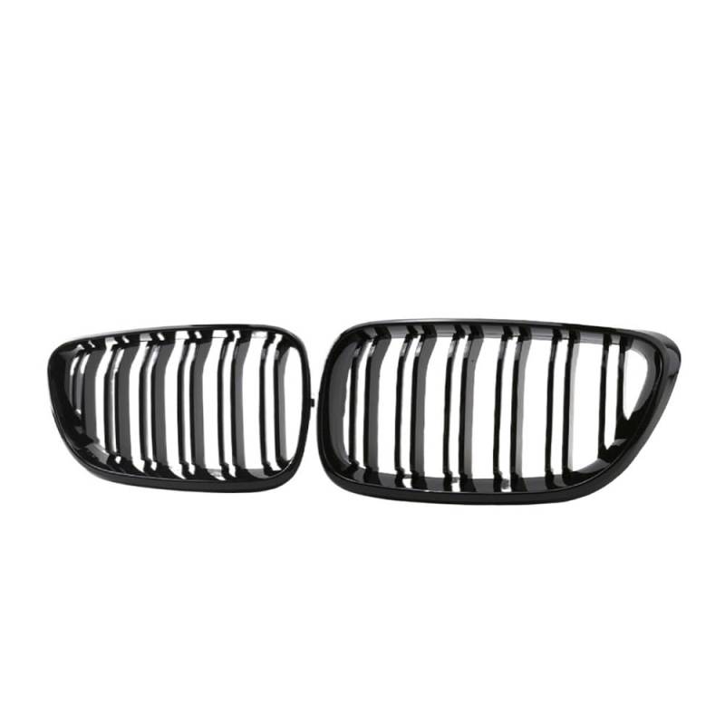 UIBHGVFG Sport Kühlergrill ABS-Front-Ersatz-ngrill, Doppellamellengrills, Gitter Für 2er-Serie F22 F23 220i 228i 230i M235i F87 M2 2014–2018 Lamellen Kühlergrill von UIBHGVFG