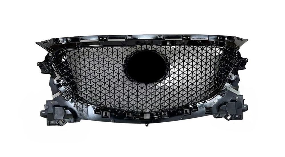 UIBHGVFG Sport Kühlergrill ABS Glänzend Schwarz Front Stoßstange Waben Grille Für Axela 2017 2018 Grille Mesh Auto Front Grill Mesh Grille Abdeckung Lamellen Kühlergrill von UIBHGVFG