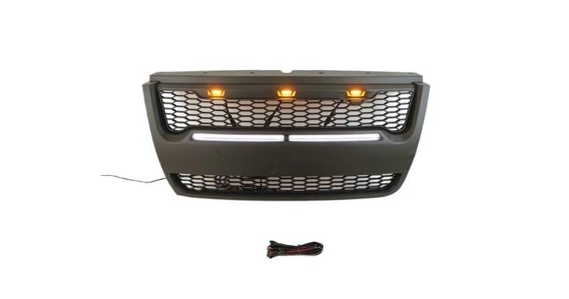 UIBHGVFG Sport Kühlergrill Auto Front Facelift Mesh Grille Mit Licht Für Ford Für Explorer 2006-2010 Auto Grille Einsätze Trim Abdeckung Lamellen Kühlergrill von UIBHGVFG