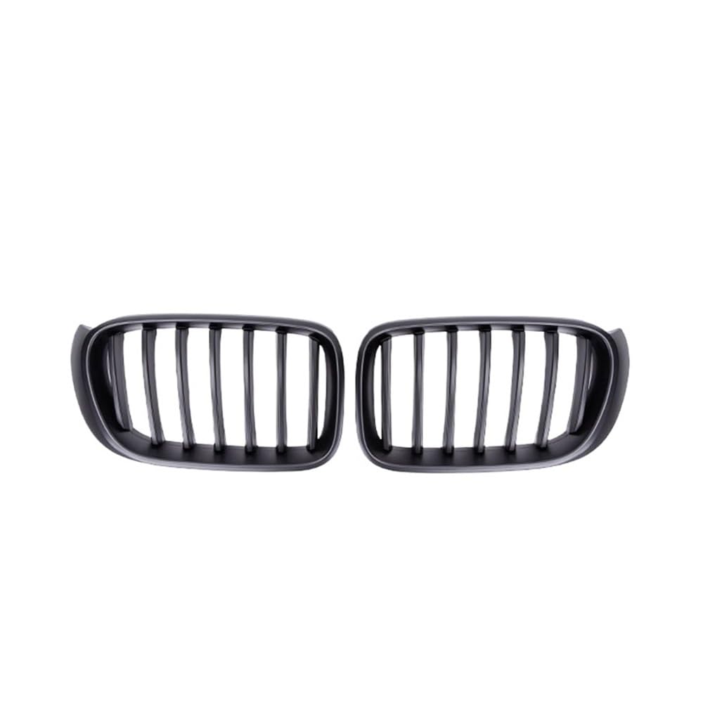 UIBHGVFG Sport Kühlergrill Auto-Front-Sportgrill, Matt, Glänzend, Für X3 F25 X4 F26 2014–2017, Einzeilige Lamellen-Ersatz-Stoßstangengrills Lamellen Kühlergrill von UIBHGVFG