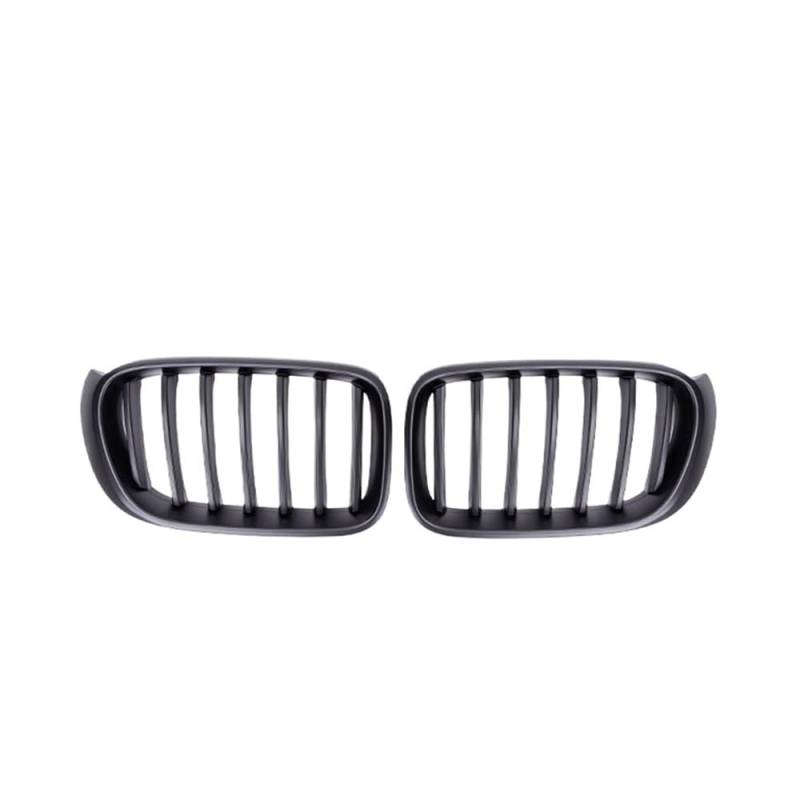 UIBHGVFG Sport Kühlergrill Auto-Front-Sportgrill, Matt, Glänzend, Für X3 F25 X4 F26 2014–2017, Einzeilige Lamellen-Ersatz-Stoßstangengrills Lamellen Kühlergrill von UIBHGVFG