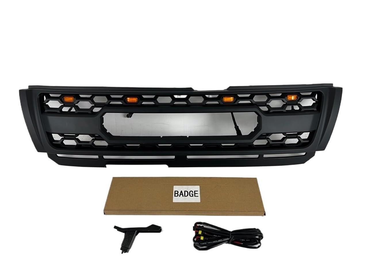 UIBHGVFG Sport Kühlergrill Auto Front Stoßstange Grill Mit Lichter Für Patrol Y61 1998-2020 Modifizierte Net Kühlergrill Body Kit Auto Zubehör Lamellen Kühlergrill von UIBHGVFG