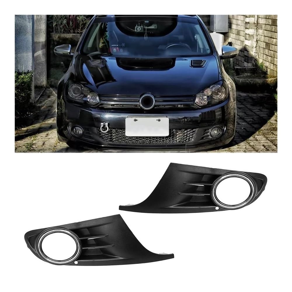 UIBHGVFG Sport Kühlergrill Auto Front Stoßstange Nebel Licht Unteren Kühlergrill Abdeckung Links Rechts Für Golf MK6 Für Variant für Cabriolet 5K0853665 5K0853666 Lamellen Kühlergrill von UIBHGVFG