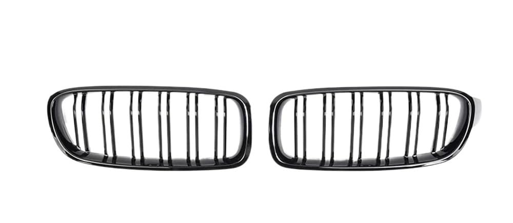 UIBHGVFG Sport Kühlergrill Auto-Frontgrill, Vorderer Sportgrill, Glänzend Schwarz, Doppellamellen-ngrill Für 3er-Serie F30, F31, F35 2011–2019 Lamellen Kühlergrill von UIBHGVFG