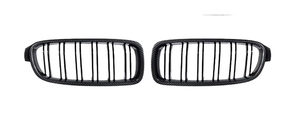 UIBHGVFG Sport Kühlergrill Auto-Frontgrill, Vorderer Sportgrill, Glänzend Schwarz, Doppellamellen-ngrill Für 3er-Serie F30, F31, F35 2011–2019 Lamellen Kühlergrill von UIBHGVFG