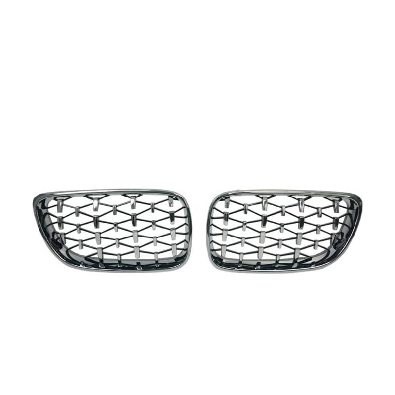 UIBHGVFG Sport Kühlergrill Auto Frontgrill Grill Silber Gitter Zubehör Für 2er F22 F23 F87 M2 2014-2019 Grill Mesh Grille Lamellen Kühlergrill von UIBHGVFG