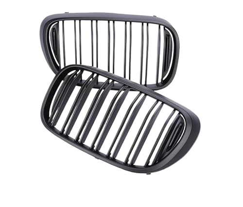 UIBHGVFG Sport Kühlergrill Auto-Frontstoßstangengitter Für 7er G11 G12 730i 740i 750i 2015–2019, Ersatz-Grill Mit Doppelter Lamelle, Schwarz Lamellen Kühlergrill von UIBHGVFG