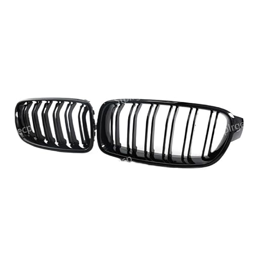 UIBHGVFG Sport Kühlergrill Auto-Frontstoßstangengitter Grill für 3er F30 F31 F35 2011–2019 Doppellamellen-Ersatzgitter Lamellen Kühlergrill von UIBHGVFG