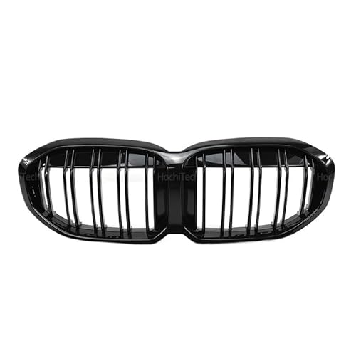 UIBHGVFG Sport Kühlergrill Auto-Frontstoßstangengrill, Haubengrill, 2 Linien, Doppellamellen, Für 1er F40 116i 118i 120i 128ti M135i XDrive 2019–2022 Lamellen Kühlergrill von UIBHGVFG