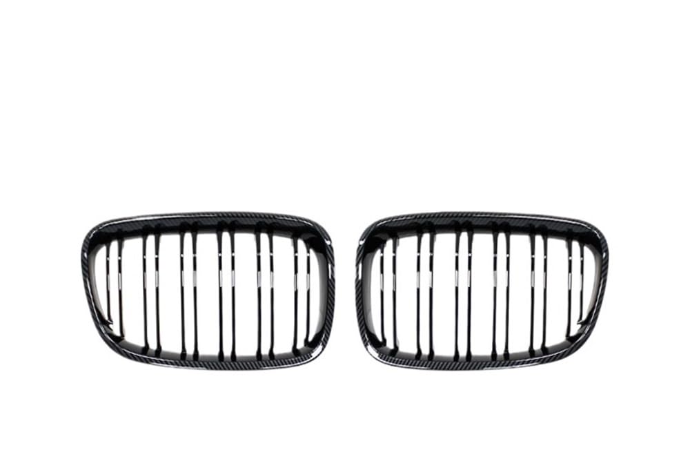 UIBHGVFG Sport Kühlergrill Auto-Frontstoßstangengrill Für 1er F20 F21 2011–2014, Ersatz-Doppellamellen-Schwarzgitter Lamellen Kühlergrill von UIBHGVFG