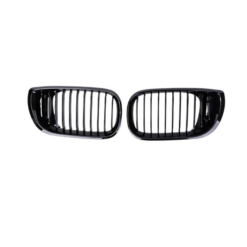 UIBHGVFG Sport Kühlergrill Auto-Frontstoßstangengrill Für 3er E46 Limousine 4-türig 320i 350i 2002–2005, 1 Paar Einzellamellengrill Lamellen Kühlergrill von UIBHGVFG