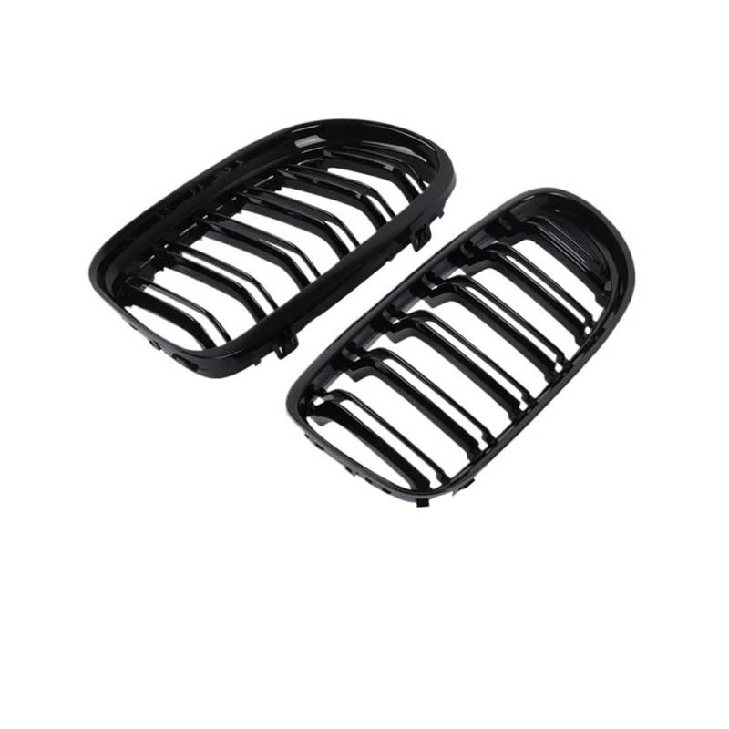 UIBHGVFG Sport Kühlergrill Auto-Frontstoßstangengrill Für 3er E90 E91 2005–2012, Glänzend Schwarz. Bitte Double Line Grill-Zubehör Lamellen Kühlergrill von UIBHGVFG