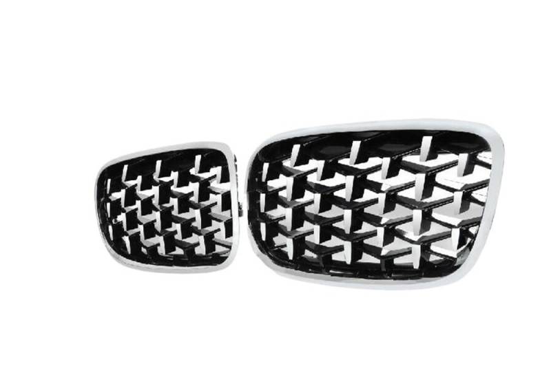 UIBHGVFG Sport Kühlergrill Auto Silber Front Mitte Grille Grill Ersatz Für X5 E70 X6 E71 2008-2013 Gille Hood Vent Grill Auto Lamellen Kühlergrill von UIBHGVFG