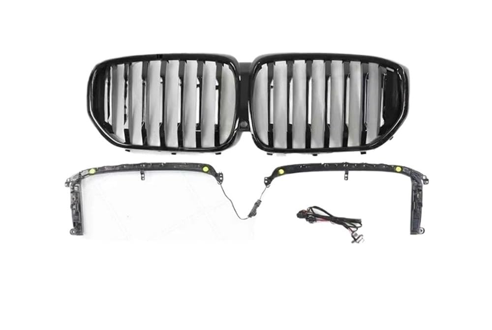 UIBHGVFG Sport Kühlergrill Auto Styling Mittleren Grill FÜR X5 G05 2019-2022 Kunststoff Frontschürze Grill Auto Center Grille Vertikale Bar Auto Lamellen Kühlergrill von UIBHGVFG