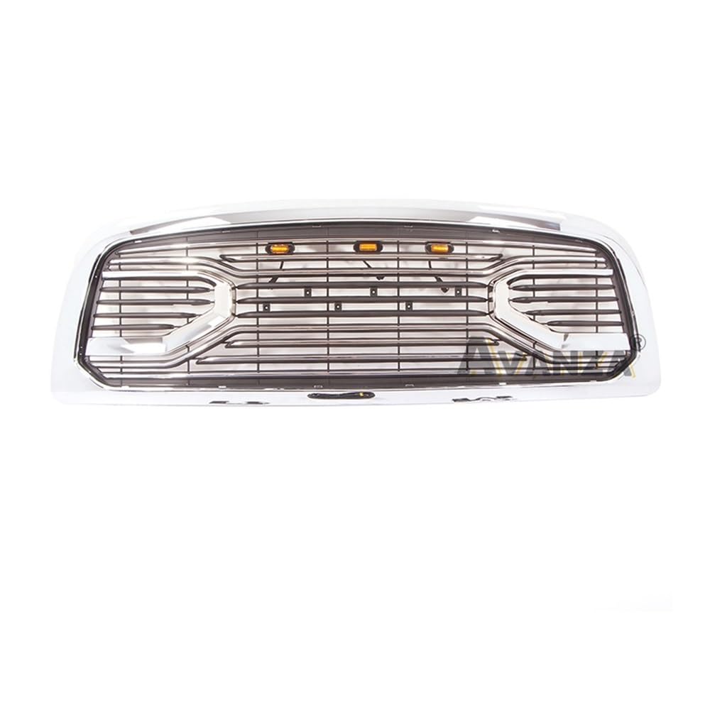 UIBHGVFG Sport Kühlergrill Auto Teile Front Stoßstange Grille Mit Lichter Modifizierte Zubehör Grill Für 1500 2009-2013 Auto Gitter Einsätze Front Grill Mesh Lamellen Kühlergrill von UIBHGVFG