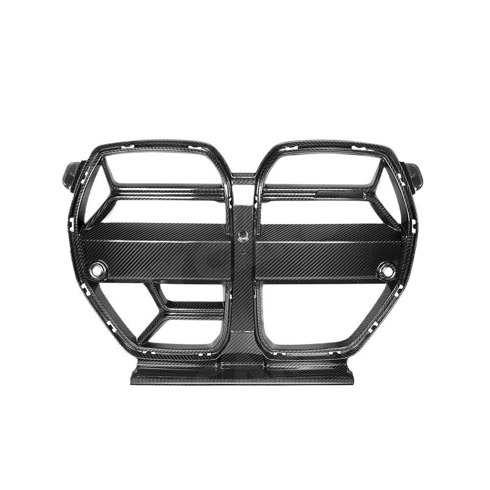 UIBHGVFG Sport Kühlergrill Dry Carbon Fiber Car Front Bumper Grills Front Grille Body Kits Mit Acc Loch Für G80 M3 G82 G83 M4 2021+ Lamellen Kühlergrill von UIBHGVFG