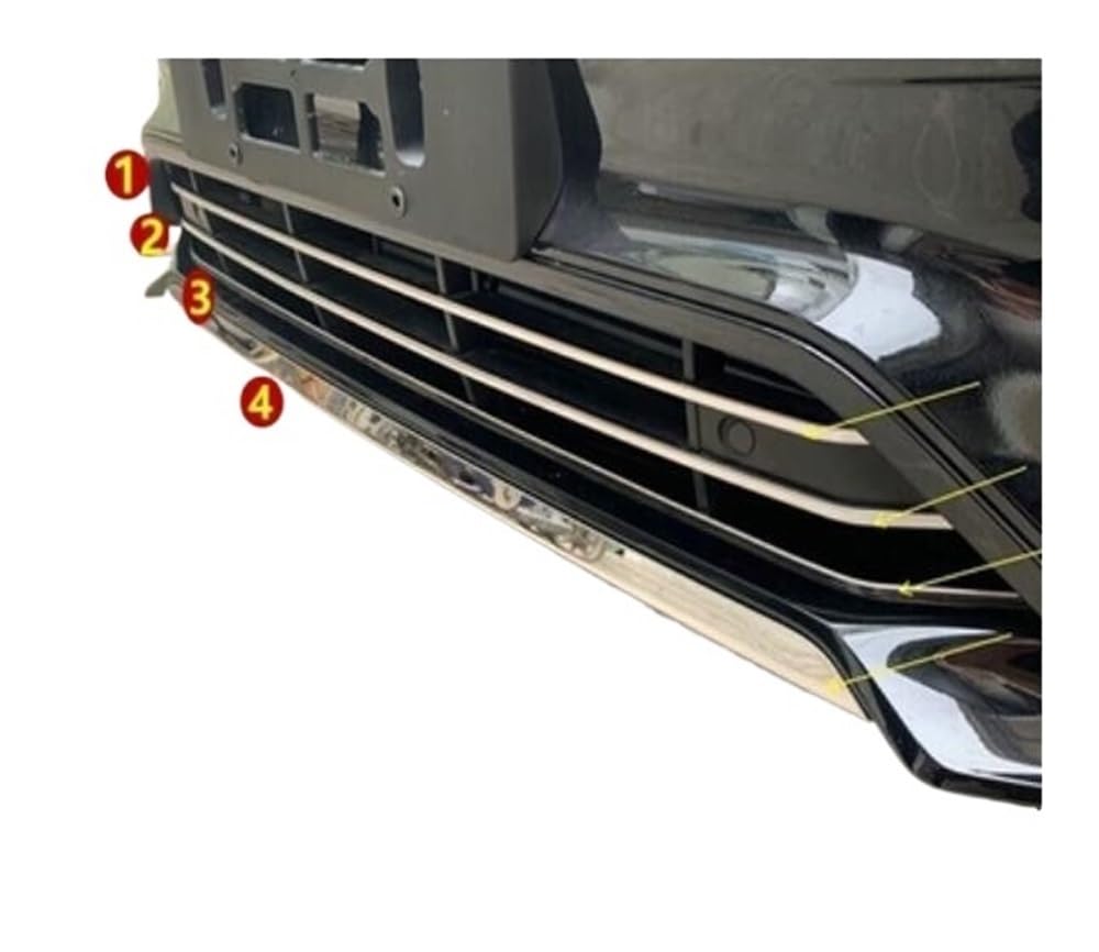 UIBHGVFG Sport Kühlergrill Edelstahl-Auto-Frontstoßstange, folgende Grills, Gitter um Zierabdeckung für XC90 2020–2023 Lamellen Kühlergrill von UIBHGVFG