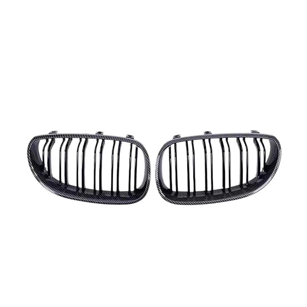 UIBHGVFG Sport Kühlergrill Einzeilige Frontstoßstangen-Motorhaubengitter Für 5er E60 E61 325i 2004–2009, Glänzend Schwarze Gitter Lamellen Kühlergrill von UIBHGVFG