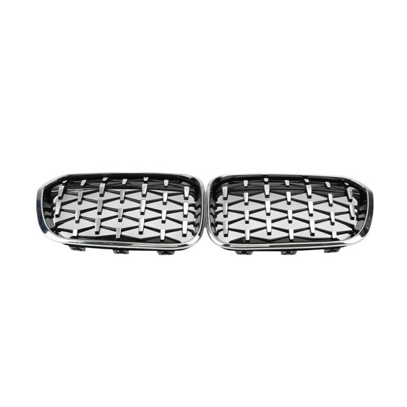 UIBHGVFG Sport Kühlergrill FÜR 1er F20 F21 116i 118i 2015–2019, Diamant-Stil, Kühlergrill, Auto-Frontgrill, Glänzend Schwarzer Kühlergrill Lamellen Kühlergrill von UIBHGVFG