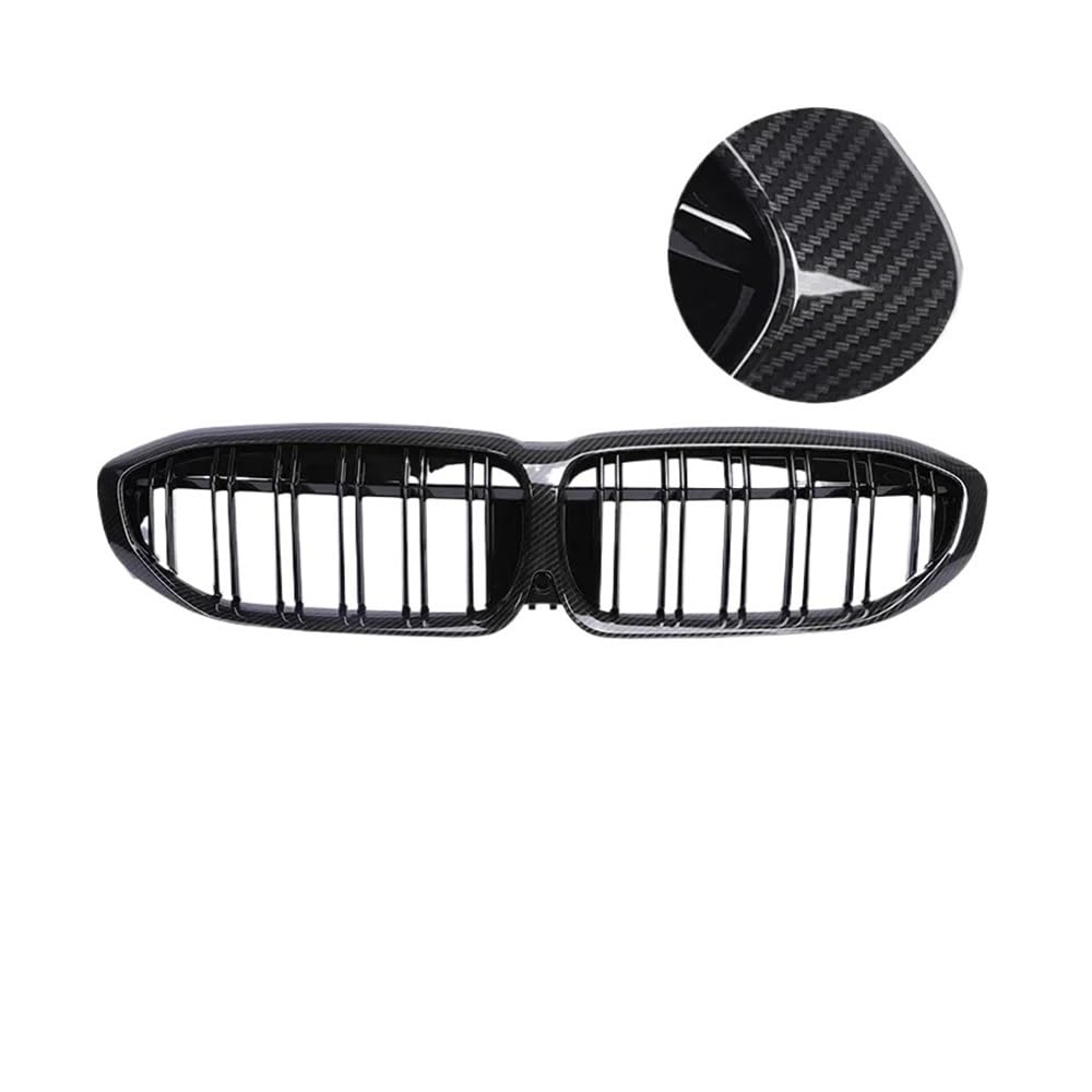 UIBHGVFG Sport Kühlergrill FÜR 3 Serie G20 G21 G28 316i 318i 320i 2019-2023 Front Stoßstange Grille Carbon Grille Auto Zubehör Lamellen Kühlergrill von UIBHGVFG