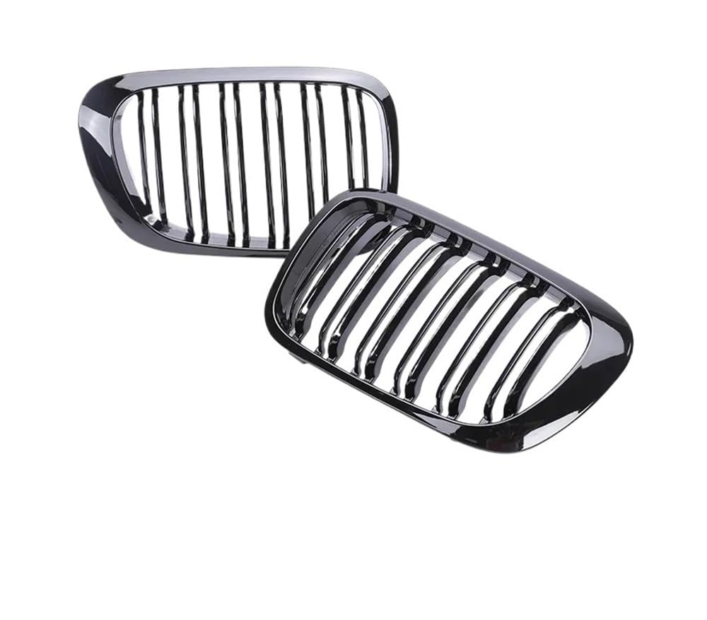 UIBHGVFG Sport Kühlergrill FÜR 3er E46 318i 320i 325i 330i 1998–2001 2/4 Türen, Glänzend Schwarz, Auto-Frontgrill, Zubehör Lamellen Kühlergrill von UIBHGVFG