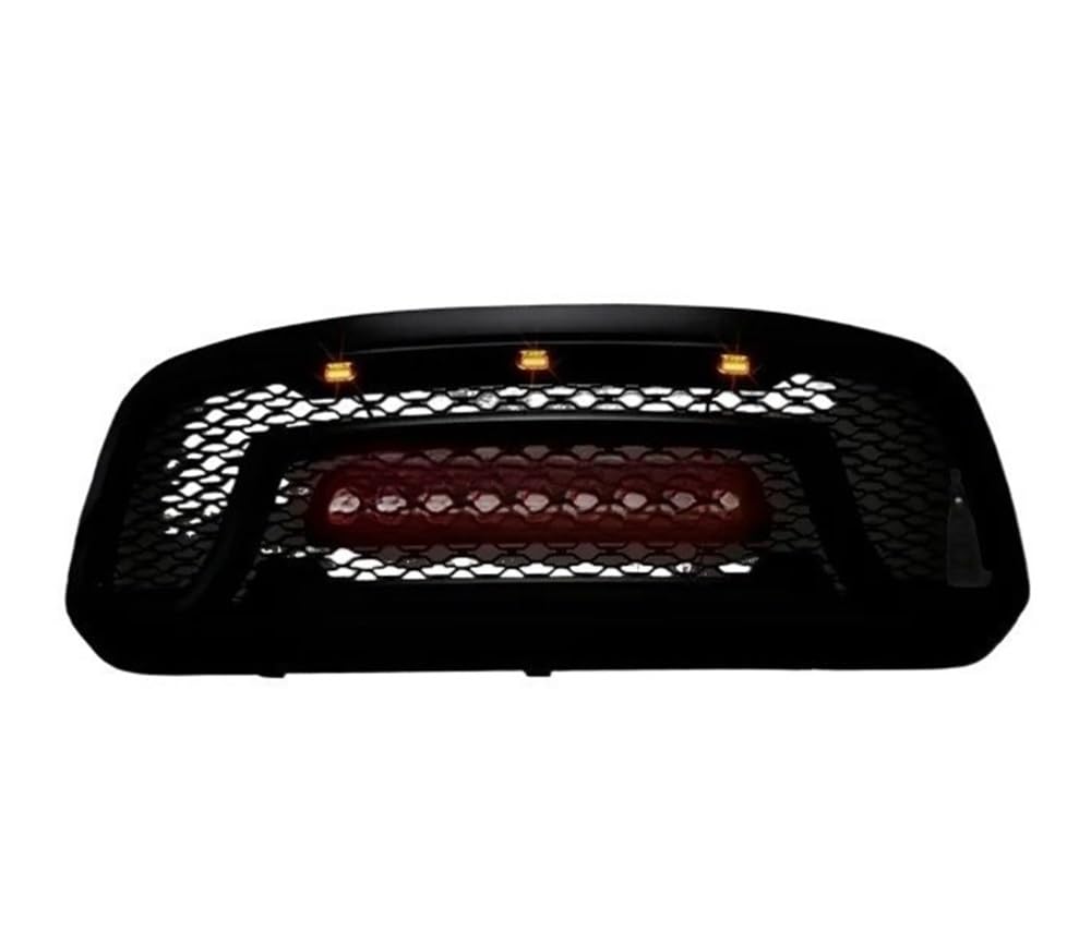 UIBHGVFG Sport Kühlergrill FÜR Pickup 1500 2009-2012 2013-2018 Mesh-Kühlergrill mit rot-weißen Lichtern. Buchstaben-Frontgrillabdeckung mit Lichtern Lamellen Kühlergrill von UIBHGVFG