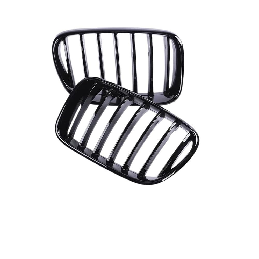 Sport Kühlergrill FÜR X3 X4 F25 F26 2010-2013 Front Stoßstange Grill Abdeckung Doppel Lamellen Glanz Schwarz Refiting Carbon Grille Lamellen Kühlergrill von UIBHGVFG