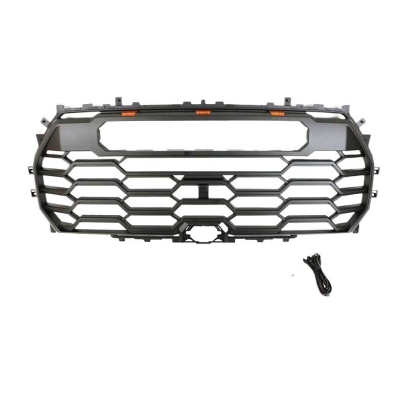 UIBHGVFG Sport Kühlergrill Frontgrill Für Tundra Für TRD Pro 2022–2024 Grill Mit 3 Lichtern Und Buchstaben-Zubehör Lamellen Kühlergrill von UIBHGVFG