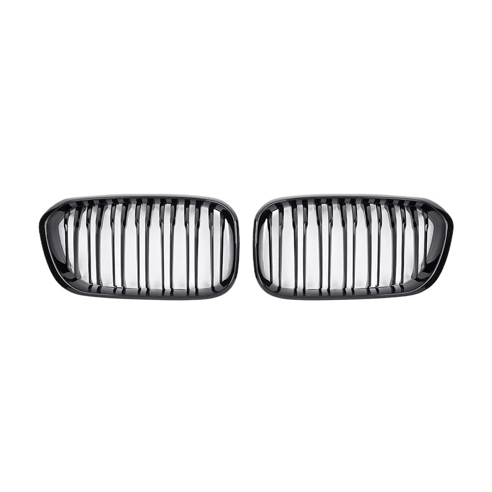 UIBHGVFG Sport Kühlergrill Frontgrill Glänzend Schwarz LCI Für 1er F20 F21 116i 118i 120i 125i M140i 116d 118d 120d 125d 2015–2019 Lamellen Kühlergrill von UIBHGVFG