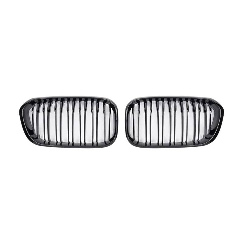 UIBHGVFG Sport Kühlergrill Frontgrill Glänzend Schwarz LCI Für 1er F20 F21 116i 118i 120i 125i M140i 116d 118d 120d 125d 2015–2019 Lamellen Kühlergrill von UIBHGVFG