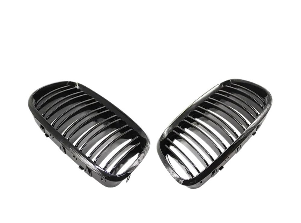 UIBHGVFG Sport Kühlergrill Frontgrill Matt Glänzend Schwarz Sport Ansauggrill FÜR X5 X6 E70 E71 2007-2013 Autozubehör Lamellen Kühlergrill von UIBHGVFG