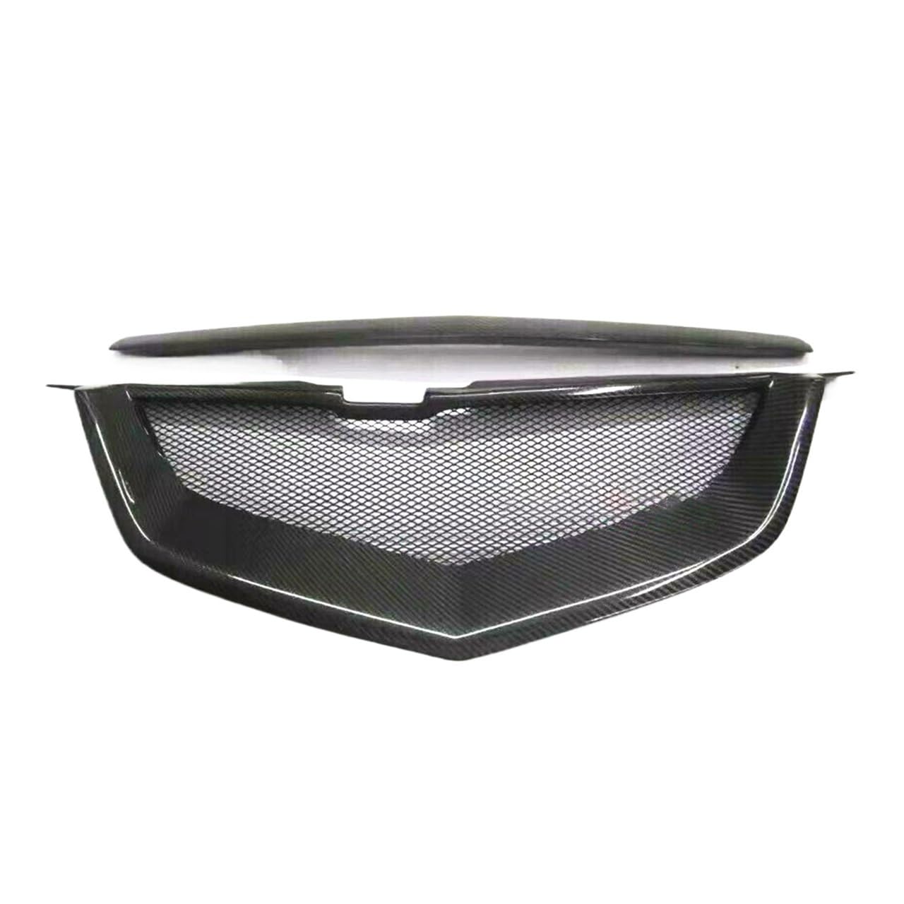 UIBHGVFG Sport Kühlergrill Frontgrills Für Acura TL 2004–2008 Kohlefaser/Fiberglas Obere Stoßstangenhaube Netzgitter Lamellen Kühlergrill von UIBHGVFG