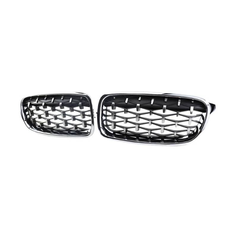 UIBHGVFG Sport Kühlergrill Frontstoßstange Grill Doppel Lamellen Sport Grille Für 3er Für F30 Für F31 Für F35 2011-2019 Auto Zubehör Lamellen Kühlergrill von UIBHGVFG