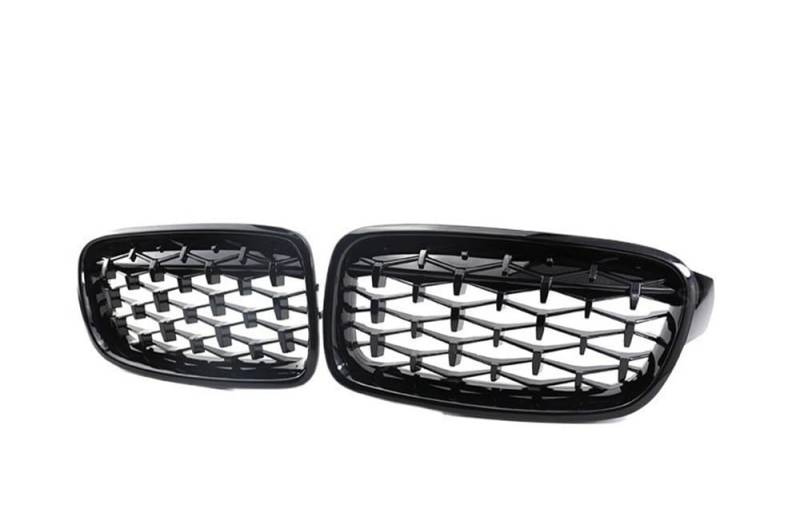 UIBHGVFG Sport Kühlergrill Frontstoßstange Grill Doppel Lamellen Sport Grille Für 3er Für F30 Für F31 Für F35 2011-2019 Auto Zubehör Lamellen Kühlergrill von UIBHGVFG