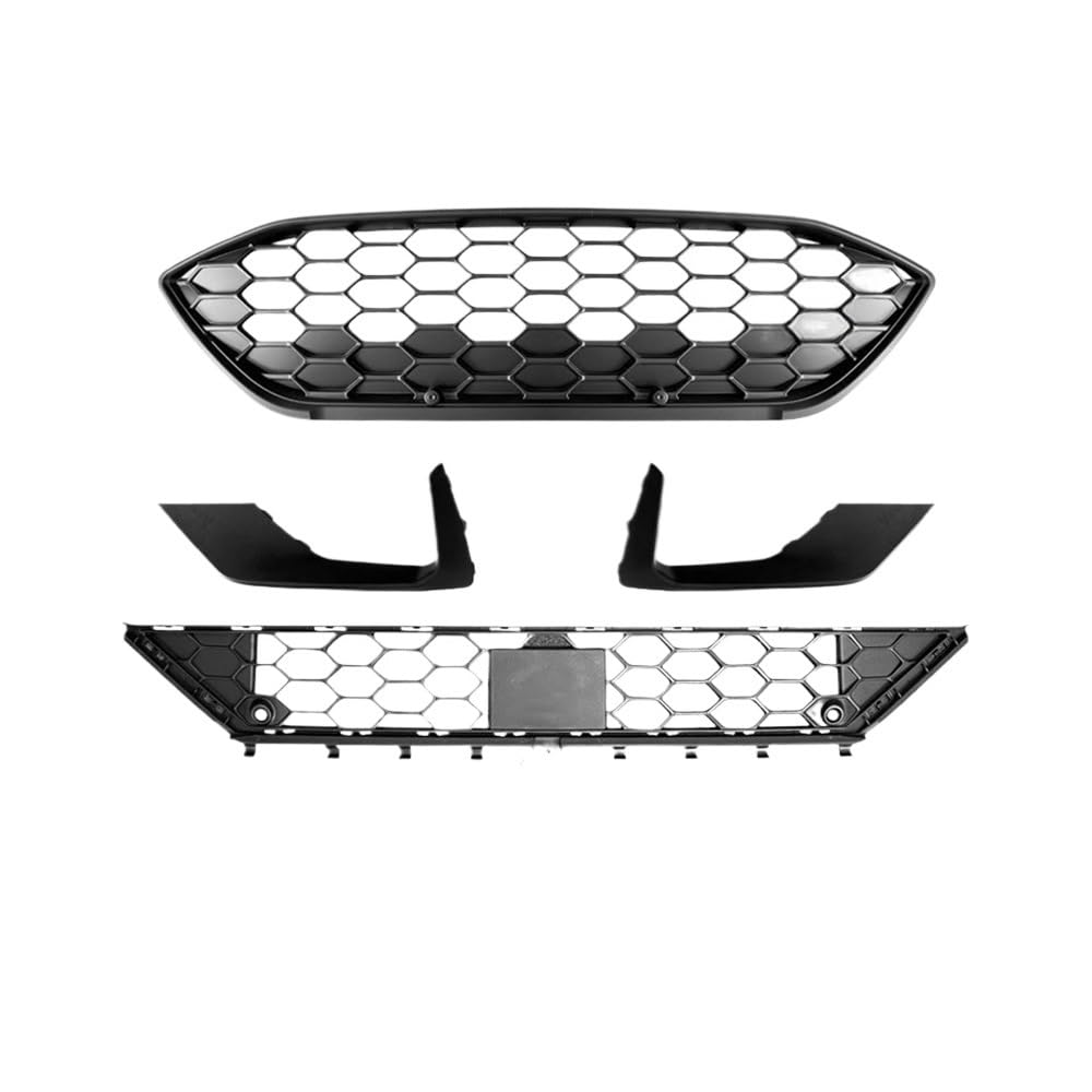 UIBHGVFG Sport Kühlergrill Frontstoßstange Grille Für Ford Für Focus MK4 2019-2021 Linie Auto Vorne Billet Waben Auto Körper Kits Lamellen Kühlergrill von UIBHGVFG