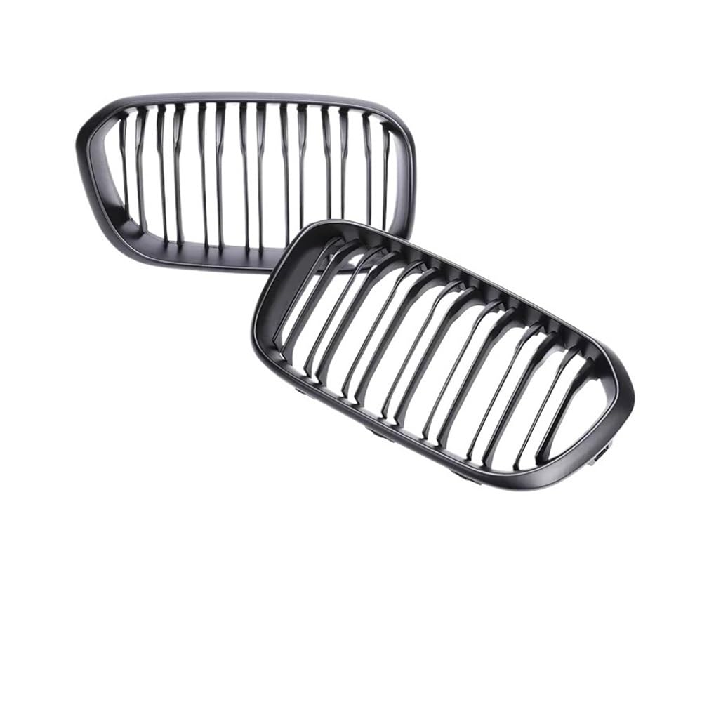 UIBHGVFG Sport Kühlergrill Frontstoßstangengrill Für 1er F20 F21 LCI 2015–2019, Einsatzgrills, Glänzendes Schwarz, Refting-Grillzubehör Lamellen Kühlergrill von UIBHGVFG