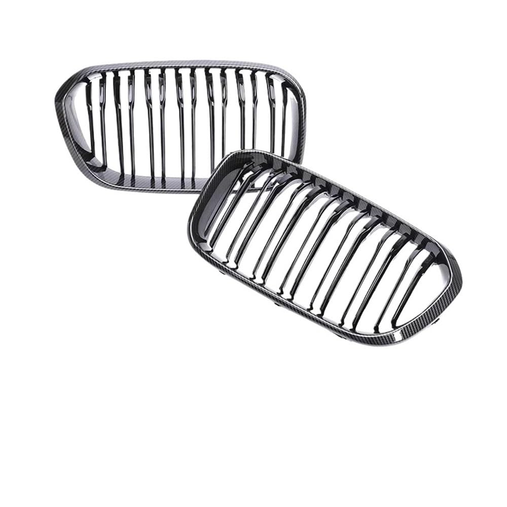 UIBHGVFG Sport Kühlergrill Frontstoßstangengrill Für 1er F20 F21 LCI 2015–2019, Einsatzgrills, Glänzendes Schwarz, Refting-Grillzubehör Lamellen Kühlergrill von UIBHGVFG